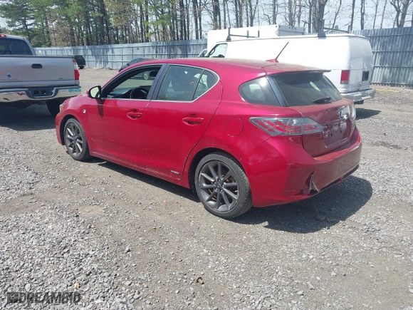 2012 Lexus CT 200h with VIN JTHKD5BH0C2080386, listed as a IAAI auction lot 42127670 with 153,019 mi miles. Bid and sale history available at carsss.com. Image 3.
