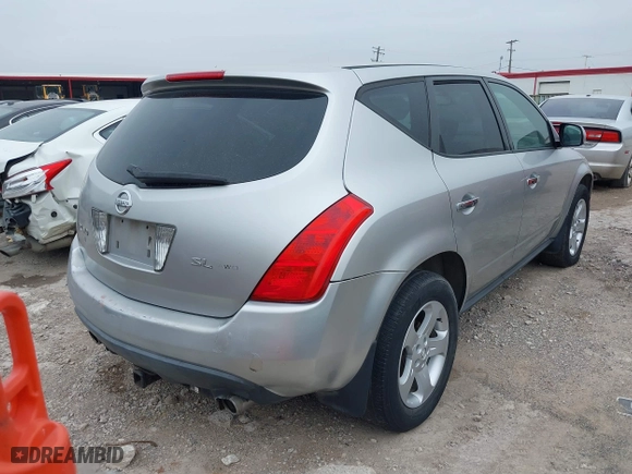 2004 Nissan Murano SE with VIN JN8AZ08W54W313099, listed as a IAAI auction lot 41502593 with 174,063 mi miles. Bid and sale history available at carsss.com. Image 4.