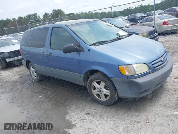 2002 Toyota Sienna LE with VIN 4T3ZF13C52U504124, listed as a IAAI auction lot 42223098 with 188,413 mi miles and . Bid and sale history available at DreamBid. Image 1.