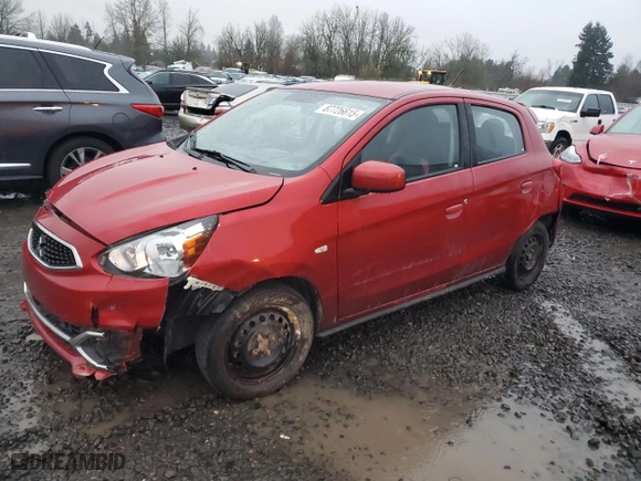 2020 Mitsubishi Mirage ES with VIN ML32A3HJXLH007339, listed as a Copart auction lot 87726615 with 91,947 mi miles and Salvage Title. Bid and sale history available at carsss.com. Image 1.