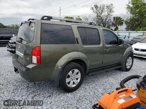 2005 Nissan Pathfinder LE z VIN 5N1AR18UX5C740258, wystawiony jako Copart lot #59152255 z przebiegiem 206 051 mil mil oraz Szkoda całkowita • Salvage title. Historia ofert i sprzedaży dostępna na DreamBid. Obrazek 3.
