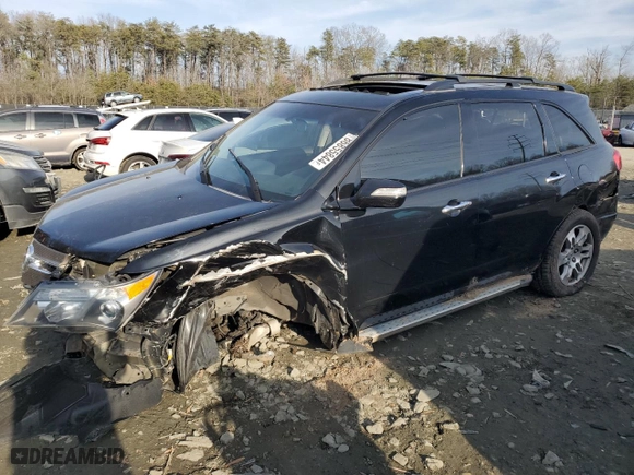 2009 Acura MDX Tech/Entertainment Pkg with VIN 2HNYD28429H522500, listed as a Copart auction lot 86855844 with 0 mi miles and Salvage Title. Bid and sale history available at carsss.com. Image 1.
