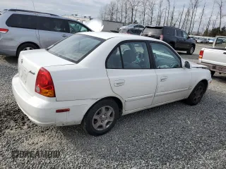 2003 Hyundai Accent GL with VIN KMHCG45C63U485420, listed as a Copart auction lot 48251265 with 139,179 mi miles and Salvage Title. Bid and sale history available at carsss.com. Image 3.
