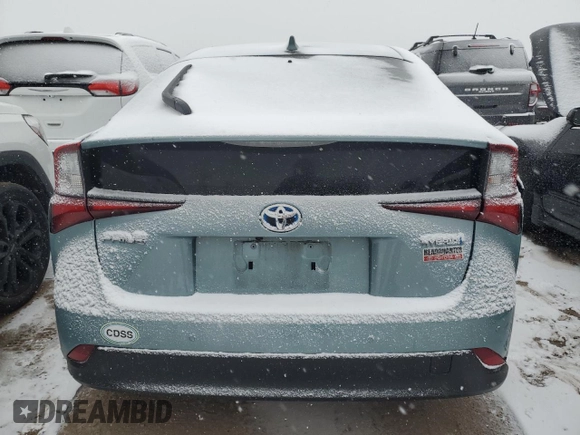 2022 Toyota Prius L Eco with VIN JTDKAMFU6N3187693, listed as a Copart auction lot 44617075 with 26,821 mi miles and Salvage Title. Bid and sale history available at DreamBid. Image 6.