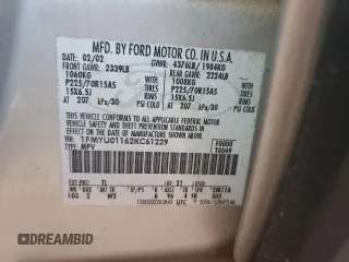 2002 Ford Escape XLS Choice with VIN 1FMYU01162KC61229, listed as a Copart auction lot 41985085 with 74,203 mi miles and Salvage title. Bid and sale history available at DreamBid. Image 13.