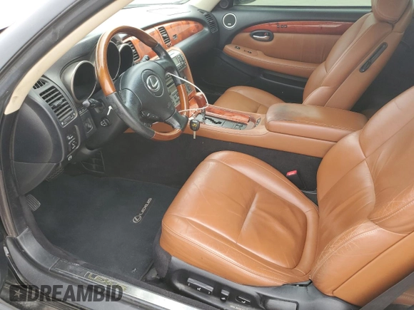 2002 Lexus SC 430 with VIN JTHFN48Y220034780, listed as a Copart auction lot 53880385 with 170,080 mi miles and Clean title. Bid and sale history available at DreamBid. Image 7.
