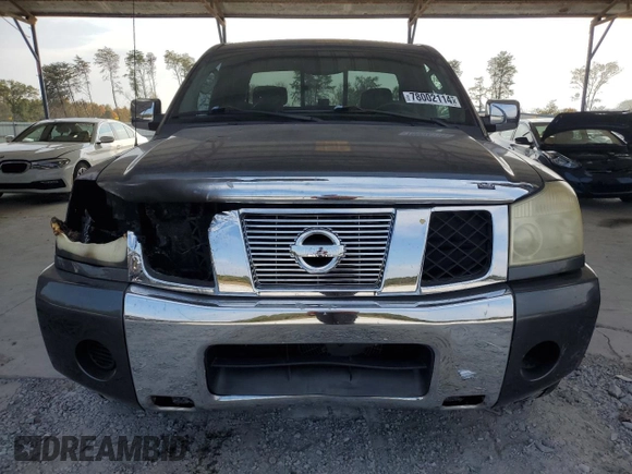 2004 Nissan Titan SE with VIN 1N6AA06A44N563608, listed as a Copart auction lot 78002114 with 233,130 mi miles and Non Repairable. Bid and sale history available at carsss.com. Image 5.