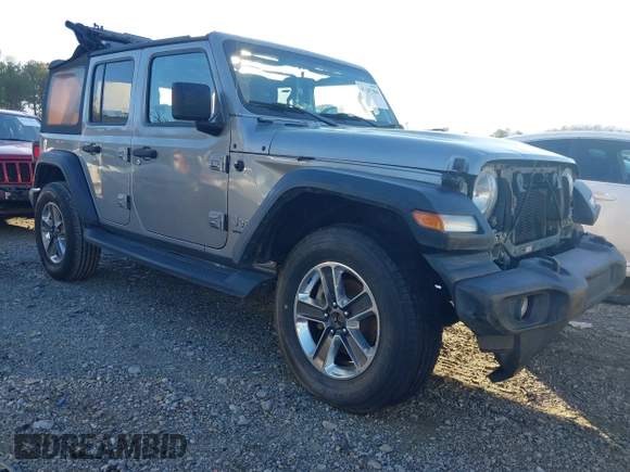 2018 Jeep Wrangler Unlimited Sport S z VIN 1C4HJXDG0JW158935, wystawiony jako IAAI lot #41187384 z przebiegiem 69 721 mil mil oraz . Historia ofert i sprzedaży dostępna na DreamBid. Obrazek 1.