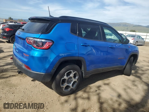 2022 Jeep Compass Trailhawk с VIN 3C4NJDDB1NT226032, выставлен на аукционе Copart как лот 50237725 с пробегом 44 805 миль миль и Списание • Salvage title. История ставок и продаж доступна на DreamBid. Изображение 3.