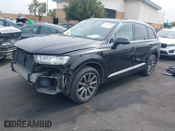 2017 Audi Q7 Premium Plus with VIN WA1LAAF72HD014498, listed as a IAAI auction lot 42154023 with 54,006 mi miles. Bid and sale history available at carsss.com. Image 2.
