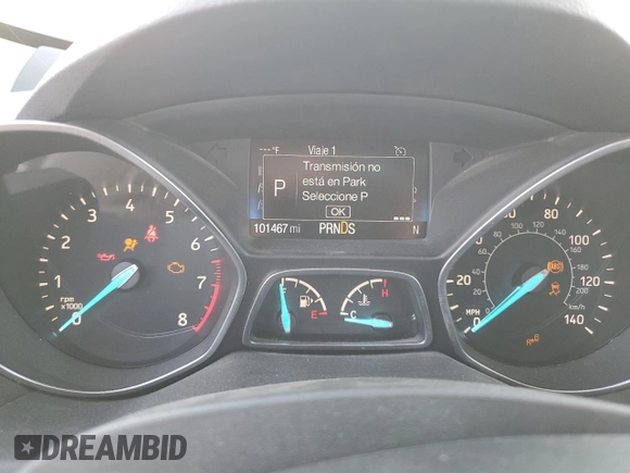 2017 Ford Escape Titanium with VIN 1FMCU0J97HUD52930, listed as a Copart auction lot 71851014 with 101,467 mi miles and Salvage Title. Bid and sale history available at carsss.com. Image 9.