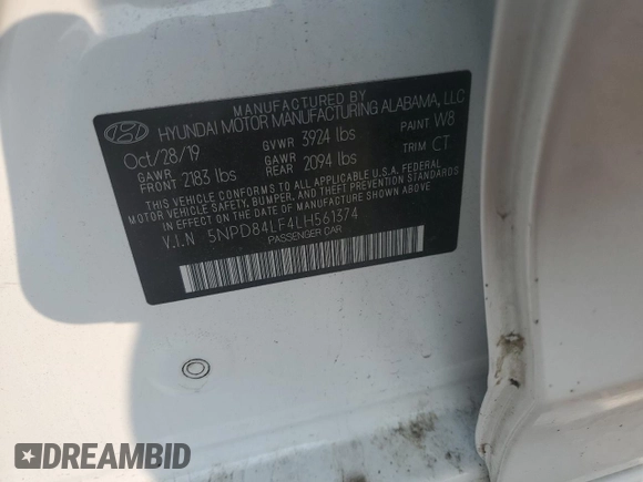 2020 Hyundai Elantra SEL z VIN 5NPD84LF4LH561374, wystawiony jako Copart lot #59786645 z przebiegiem 101 212 mil mil oraz Szkoda całkowita • Salvage title. Historia ofert i sprzedaży dostępna na DreamBid. Obrazek 12.