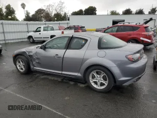 2005 Mazda RX-8 with VIN JM1FE17N050156100, listed as a Copart auction lot 84370154 with 76,054 mi miles and Salvage Title. Bid and sale history available at carsss.com. Image 2.