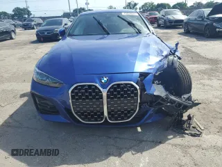 2023 BMW 4 Series 430i with VIN WBA53AP02PCL22461, listed as a Copart auction lot 75339224 with 9,923 mi miles and Salvage title. Bid and sale history available at DreamBid. Image 5.