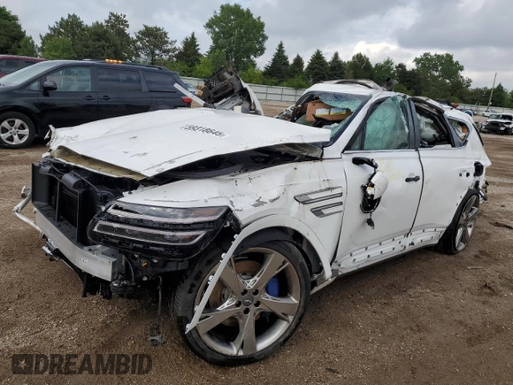 2024 Genesis GV80 with VIN KMUHCESC4RU181167, listed as a Copart auction lot 59318645 with Not provided miles and Non repairable. Bid and sale history available at DreamBid. Image 1.