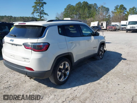 2018 Jeep Compass Limited with VIN 3C4NJCCB5JT407057, listed as a IAAI auction lot 41773636 with 92,272 mi miles and . Bid and sale history available at DreamBid. Image 4.