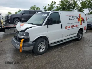 2022 Chevrolet Express Cargo with VIN 1GCWGAFP1N1177920, listed as a Copart auction lot 55304995 with 42,656 mi miles and Salvage title. Bid and sale history available at DreamBid. Image 1.