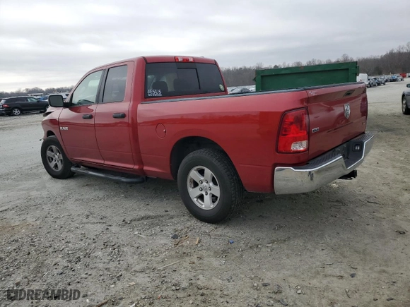 2009 Dodge Ram 1500 SLT with VIN 1D3HB18P69S749642, listed as a Copart auction lot 44343995 with 142,390 mi miles and Salvage Title. Bid and sale history available at carsss.com. Image 2.