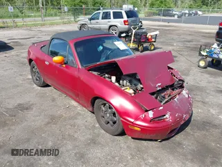 1990 Mazda MX-5 Miata z VIN JM1NA3511L0159281, wystawiony jako IAAI lot #42295571 z przebiegiem 168 766 mil mil oraz . Historia ofert i sprzedaży dostępna na DreamBid. Obrazek 1.