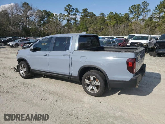 2024 Honda Ridgeline RTL with VIN 5FPYK3F56RB030210, listed as a Copart auction lot 47406845 with 4,042 mi miles and Salvage title. Bid and sale history available at DreamBid. Image 2.
