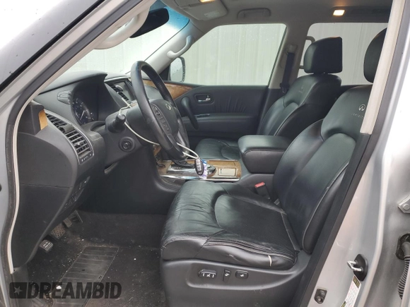 2012 Infiniti QX56 8-passenger with VIN JN8AZ2ND4C9716129, listed as a Copart auction lot 45750875 with 216,312 mi miles and Salvage Title. Bid and sale history available at carsss.com. Image 7.