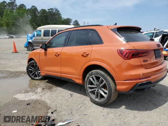 2022 Audi Q3 S line Premium Plus with VIN WA1EECF36N1069443, listed as a Copart auction lot 52742355 with 46,898 mi miles and Salvage title. Bid and sale history available at DreamBid. Image 2.