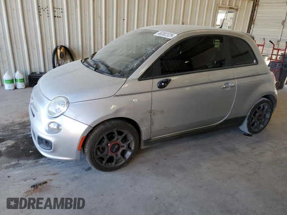 2013 FIAT 500 Sport with VIN 3C3CFFBR1DT709382, listed as a Copart auction lot 46302325 with 164,561 mi miles and Salvage Title. Bid and sale history available at carsss.com. Image 1.