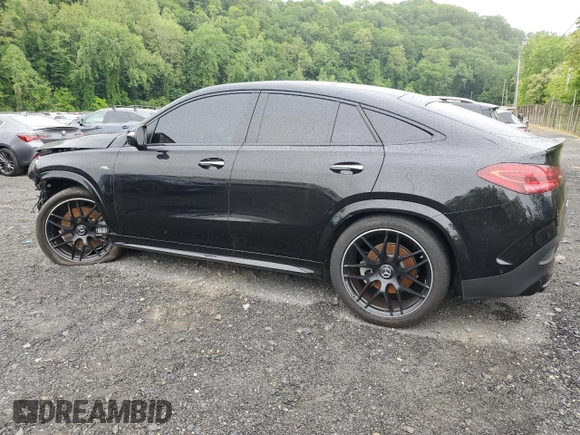 2024 Mercedes-Benz GLE 53 AMG with VIN 4JGFD6BB1RA997223, listed as a Copart auction lot 58154405 with 16,121 mi miles and Salvage title. Bid and sale history available at DreamBid. Image 2.