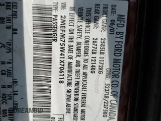 2001 Mercury Grand Marquis LS z VIN 2MEFM75W41X706118, wystawiony jako Copart lot #84484434 z przebiegiem 104 946 mil mil oraz Szkoda całkowita • Salvage title. Historia ofert i sprzedaży dostępna na DreamBid. Obrazek 13.