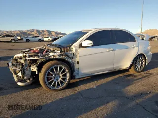 2015 Mitsubishi Lancer Evolution GSR with VIN JA32W8FV8FU020165, listed as a Copart auction lot 85739104 with 49,892 mi miles and Salvage Title. Bid and sale history available at carsss.com. Image 1.