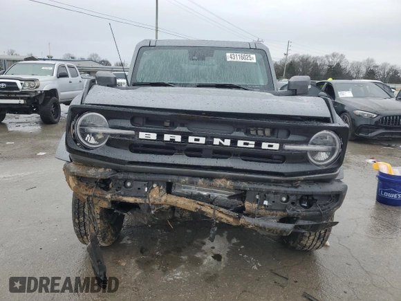 2024 Ford Bronco Outer Banks with VIN 1FMDE8BH9RLB27518, listed as a Copart auction lot 43116025 with 598 mi miles and Salvage Title. Bid and sale history available at DreamBid. Image 5.