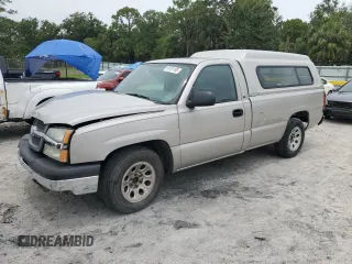 2005 Chevrolet Silverado 1500 Work Truck z VIN 1GCEC14XX5Z118098, wystawiony jako Copart lot #59101105 z przebiegiem 186 497 mil mil oraz Szkoda całkowita • Salvage title. Historia ofert i sprzedaży dostępna na DreamBid. Obrazek 1.