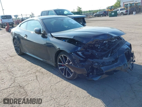 2023 BMW 4 Series 430i xDrive with VIN WBA73AP00PCM82945, listed as a IAAI auction lot 42470151 with 9,862 mi miles and . Bid and sale history available at DreamBid. Image 1.