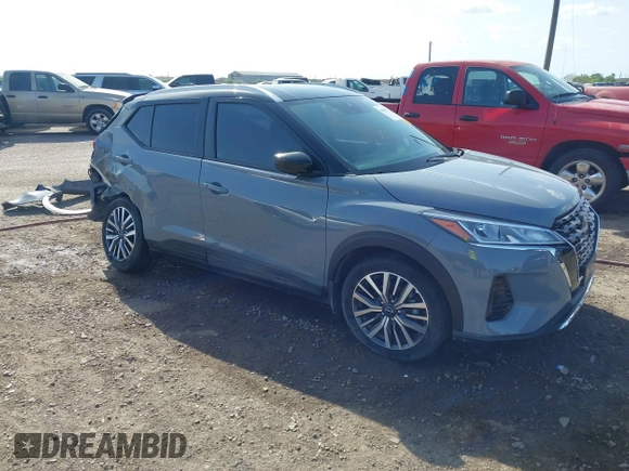 2024 Nissan Kicks SV with VIN 3N1CP5CV7RL484703, listed as a IAAI auction lot 41815971 with 20,961 mi miles. Bid and sale history available at carsss.com. Image 1.