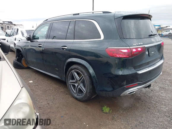 2025 Mercedes-Benz GLS 450 with VIN 4JGFF5KE4SB333111, listed as a IAAI auction lot 41955453 with 1,985 mi miles and . Bid and sale history available at DreamBid. Image 3.
