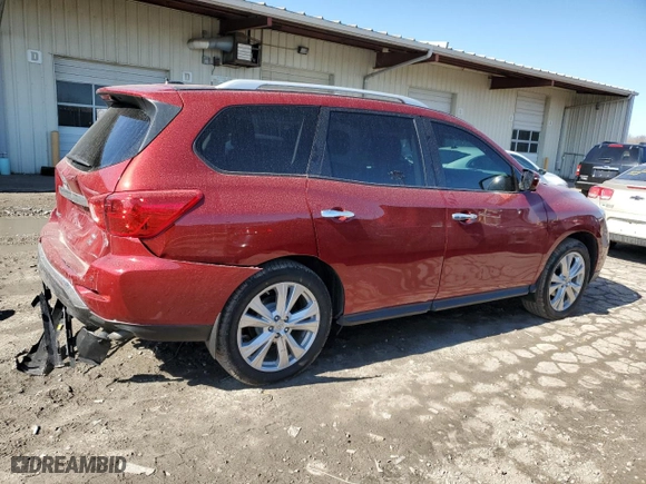 2018 Nissan Pathfinder SL with VIN 5N1DR2MM5JC665004, listed as a Copart auction lot 48558805 with 86,758 mi miles and Salvage Title. Bid and sale history available at carsss.com. Image 3.