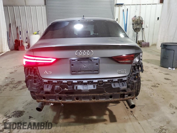 2017 Audi A3 Sedan Premium Plus with VIN WAUJ8GFF1H1036428, listed as a Copart auction lot 68144473 with 57,477 mi miles and Salvage Title. Bid and sale history available at carsss.com. Image 6.