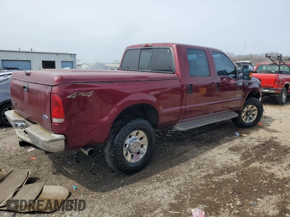 2004 Ford F-250 XL with VIN 1FTNW21P04EC40461, listed as a Copart auction lot 51455135 with 218,925 mi miles and Salvage title. Bid and sale history available at DreamBid. Image 3.