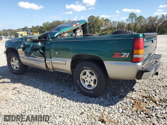 1999 Chevrolet Silverado 1500 LS with VIN 1GCEK14T7XZ130096, listed as a Copart auction lot 75257524 with 0 mi miles and Non Repairable. Bid and sale history available at carsss.com. Image 2.
