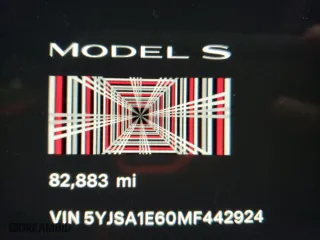 2021 Tesla Model S Plaid with VIN 5YJSA1E60MF442924, listed as a Copart auction lot 46330445 with 82,883 mi miles and Salvage Title. Bid and sale history available at carsss.com. Image 9.