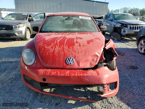 2012 Volkswagen Beetle Entry PZEV with VIN 3VWFP7ATXCM616035, listed as a Copart auction lot 75184654 with 0 mi miles and Clean Title. Bid and sale history available at carsss.com. Image 5.