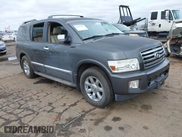 2005 Infiniti QX56 with VIN 5N3AA08C35N802409, listed as a IAAI auction lot 41857267 with 1 mi miles. Bid and sale history available at carsss.com. Image 1.