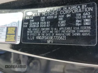 2014 Kia Soul + with VIN KNDJP3A59E7735621, listed as a Copart auction lot 45504795 with 133,273 mi miles and Salvage Title. Bid and sale history available at carsss.com. Image 14.
