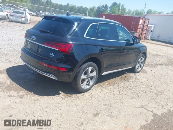 2023 Audi Q5 Premium Plus with VIN WA1BBAFY0P2041145, listed as a IAAI auction lot 41976922 with 20,447 mi miles and . Bid and sale history available at DreamBid. Image 4.