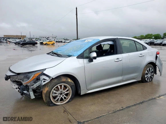 2022 Toyota Corolla Hybrid LE with VIN JTDEAMDE6N3011204, listed as a Copart auction lot 52041635 with 90,168 mi miles and Salvage Title. Bid and sale history available at carsss.com. Image 1.