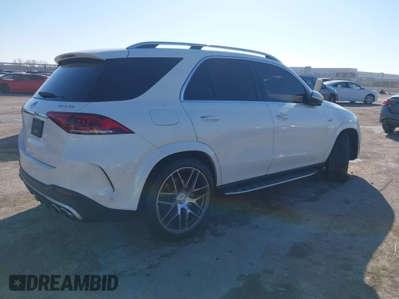 2021 Mercedes-Benz GLE 53 AMG with VIN 4JGFB6BB8MA440937, listed as a IAAI auction lot 41476090 with 39,693 mi miles and . Bid and sale history available at DreamBid. Image 4.