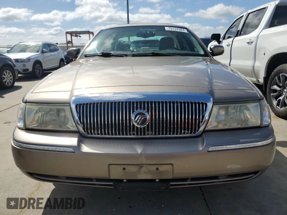 2005 Mercury Grand Marquis LS Premium with VIN 2MHHM75W95X631224, listed as a Copart auction lot 75134304 with 0 mi miles and Salvage Title. Bid and sale history available at carsss.com. Image 5.