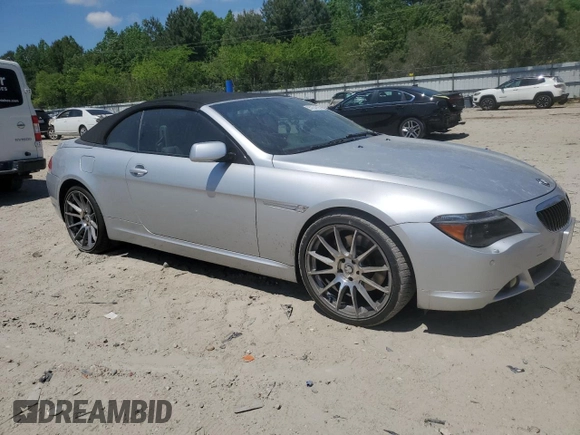 2005 BMW 6 Series 645Ci with VIN WBAEK73455B327042, listed as a Copart auction lot 55254765 with 91,389 mi miles and Clean Title. Bid and sale history available at carsss.com. Image 4.