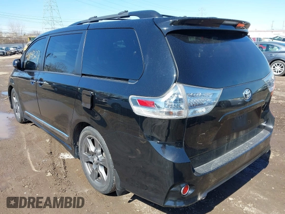 2017 Toyota Sienna SE with VIN 5TDXZ3DC2HS891864, listed as a IAAI auction lot 41814327 with 135,879 mi miles and . Bid and sale history available at DreamBid. Image 3.