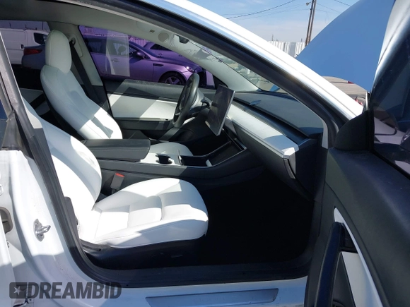 2020 Tesla Model 3 Standard Range Plus with VIN 5YJ3E1EA4LF805205, listed as a IAAI auction lot 41850744 with Not Provided miles. Bid and sale history available at carsss.com. Image 5.